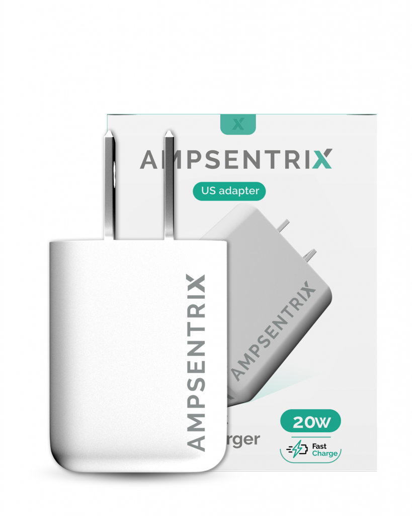 AmpSentrix 20W Dual-Port (USB-C + USB-A)