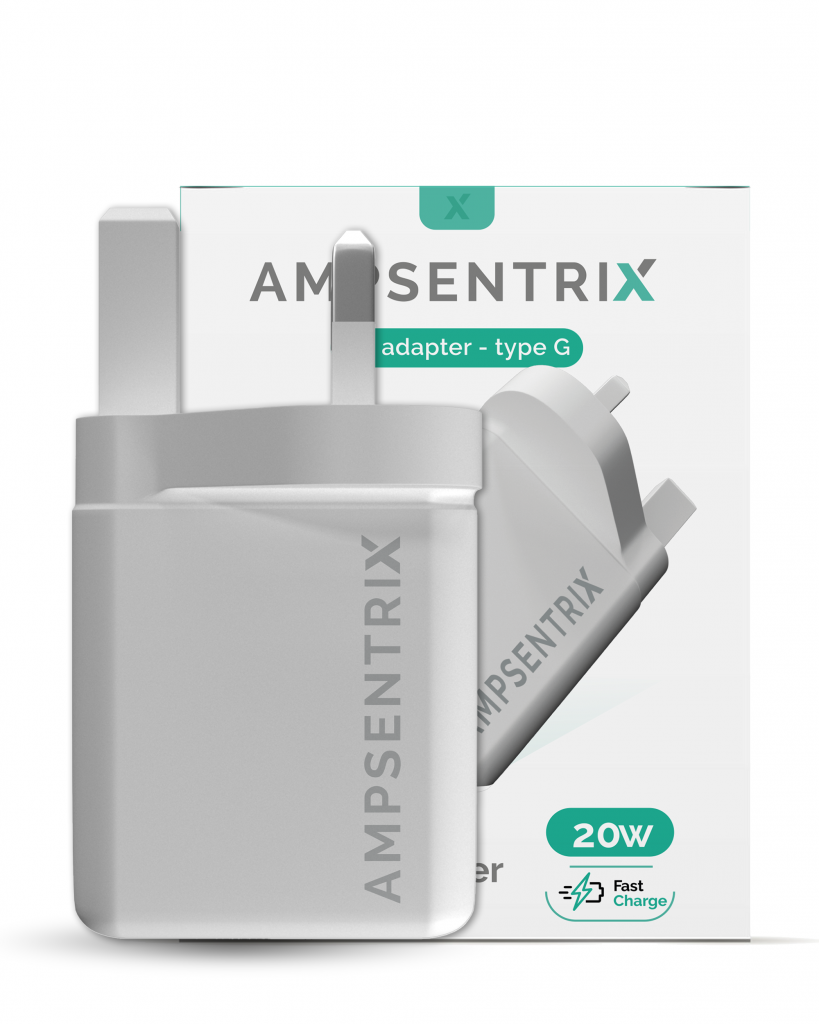 AmpSentrix 20W Dual-Port (USB-C + USB-A) (220V / UK Plug)