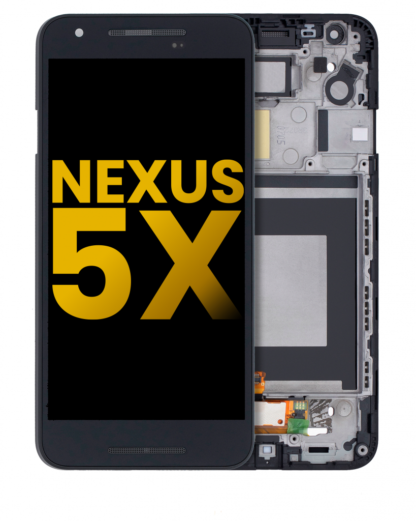 LCD Assembly With Frame For Nexus 5X (Refurbished) (Black)