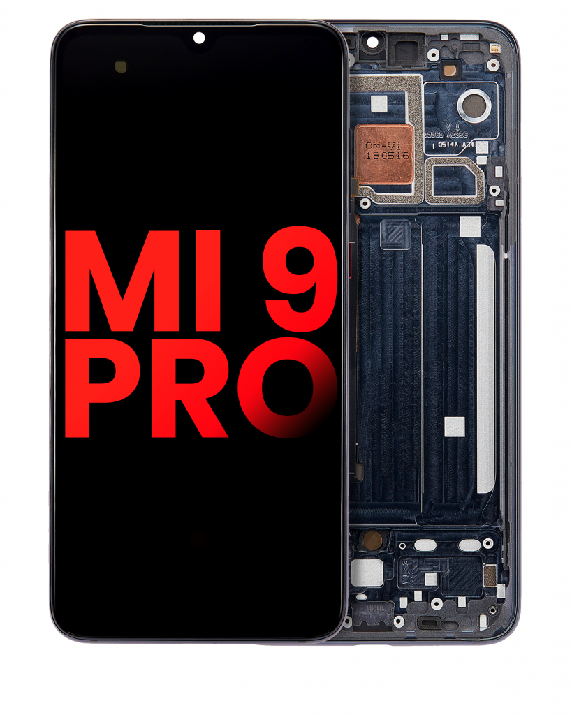 OLED Assembly With Frame For Xiaomi Mi 9 Pro (Aftermarket Plus) (Titanium Black)
