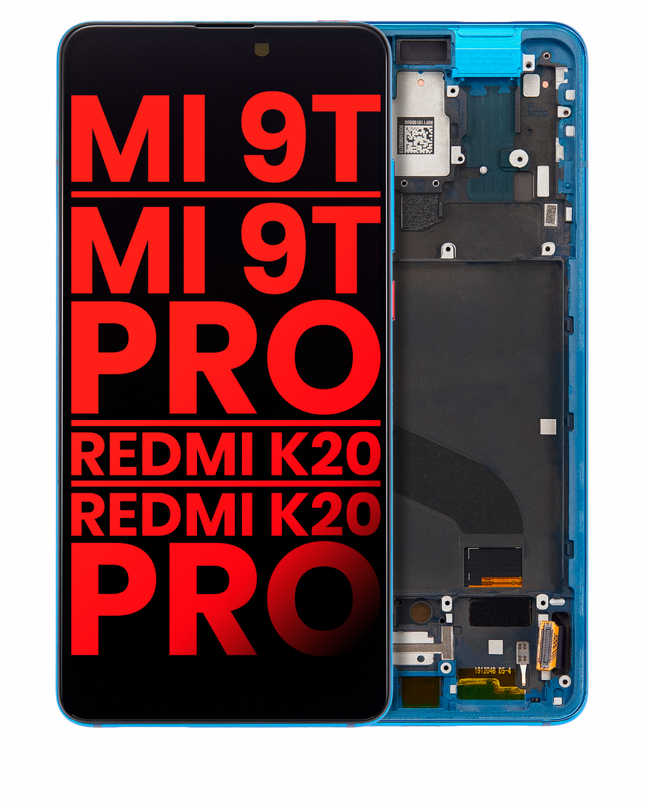 OLED Assembly With Frame For Xiaomi Mi 9T / 9T Pro / K20 / K20 Pro (Aftermarket Plus) (Glacier Blue)