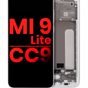 OLED Assembly With Frame For Xiaomi Mi 9 Lite / CC9 (Aftermarket Plus) (Pearl White)