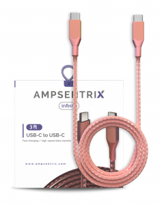 USB Type C To USB Type C Cable (AmpSentrix) (Infinity) (Pink)