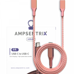 USB Type C To USB Type C Cable (AmpSentrix) (Infinity) (Pink)