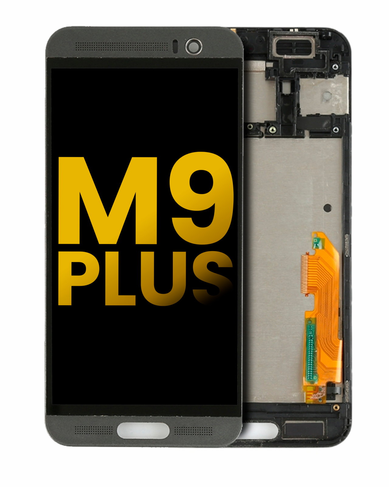 LCD Assembly With Frame For HTC One M9 Plus (Refurbished) (Black)