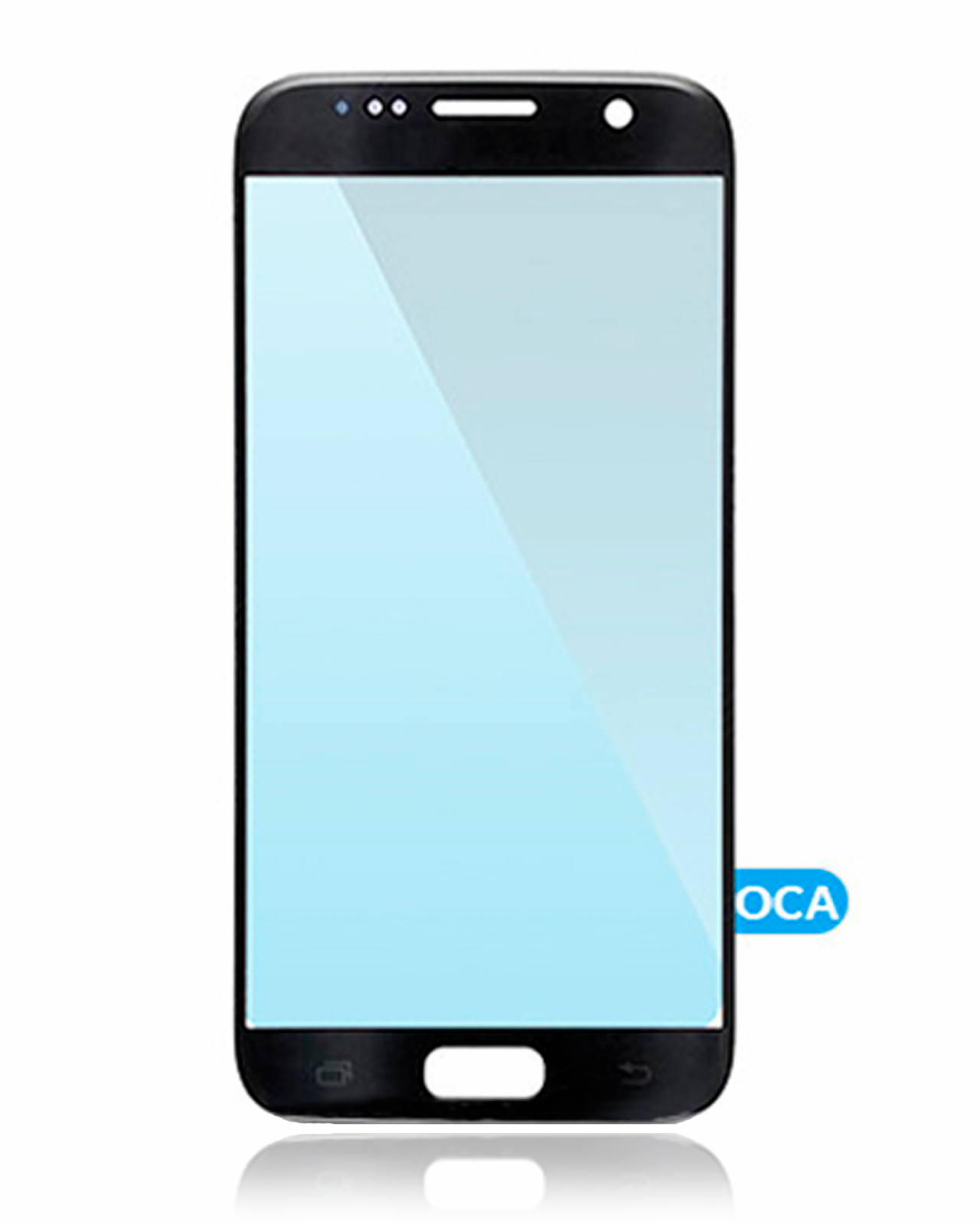 Front Glass With OCA Pre-Installed For Samsung Galaxy S6 (Black / Blue)