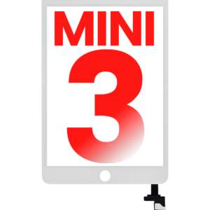 Digitizer With IC Chip For iPad Mini 3 (No Home Button Installed) (Aftermarket Plus) (White)