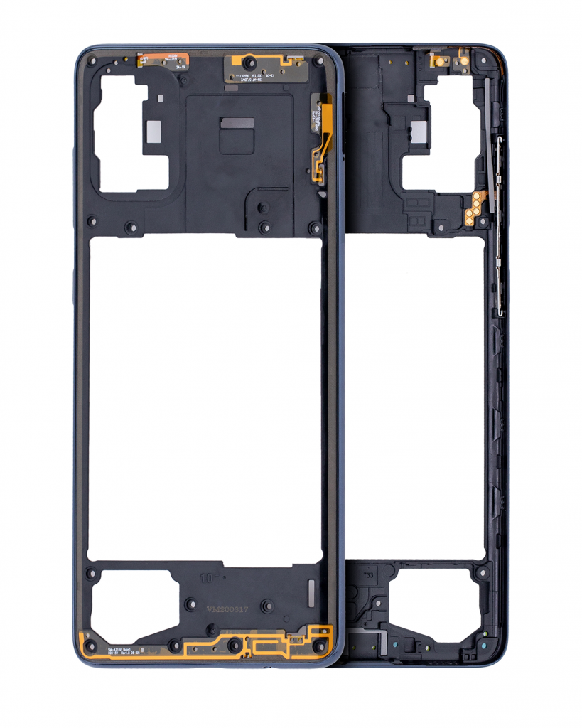 Mid-Frame Housing For Samsung Galaxy A71 (A715 / 2020) ( Aftermarket Plus) (Prism Crush Black)