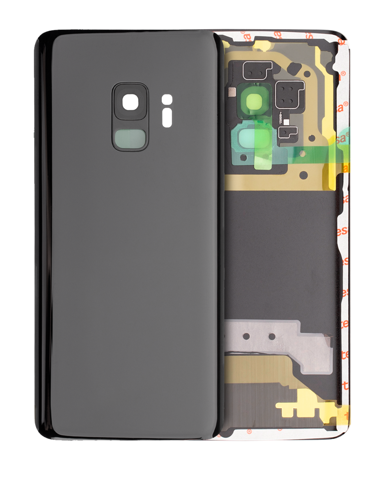 Back Cover Glass With Camera Lens For Samsung Galaxy S9 (No Logo) (Aftermarket Plus) (Midnight Black)
