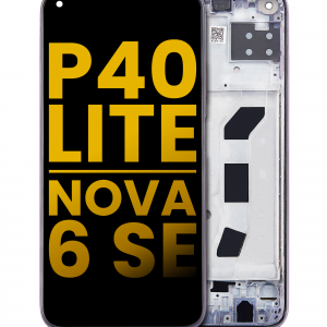 LCD Assembly With Frame For Huawei P40 Lite / Nova 6 SE (Refurbished) (Black)