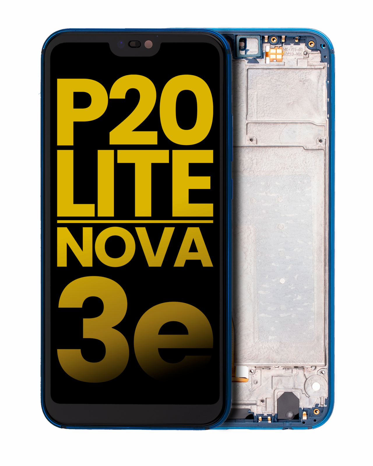 LCD Assembly With Frame For Huawei P20 Lite / Nova 3e (Refurbished) (Blue)