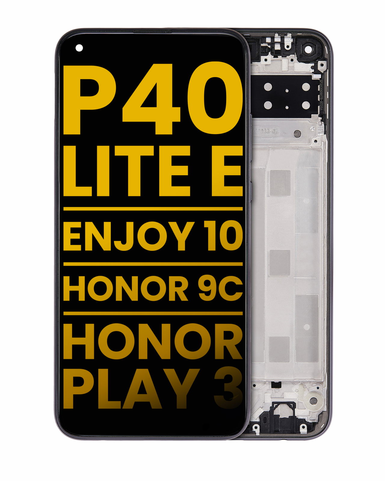 LCD Assembly With Frame For Huawei P40 lite E / Enjoy 10 / Honor 9C / Honor Play 3 (Refurbished) (Midnight Black)