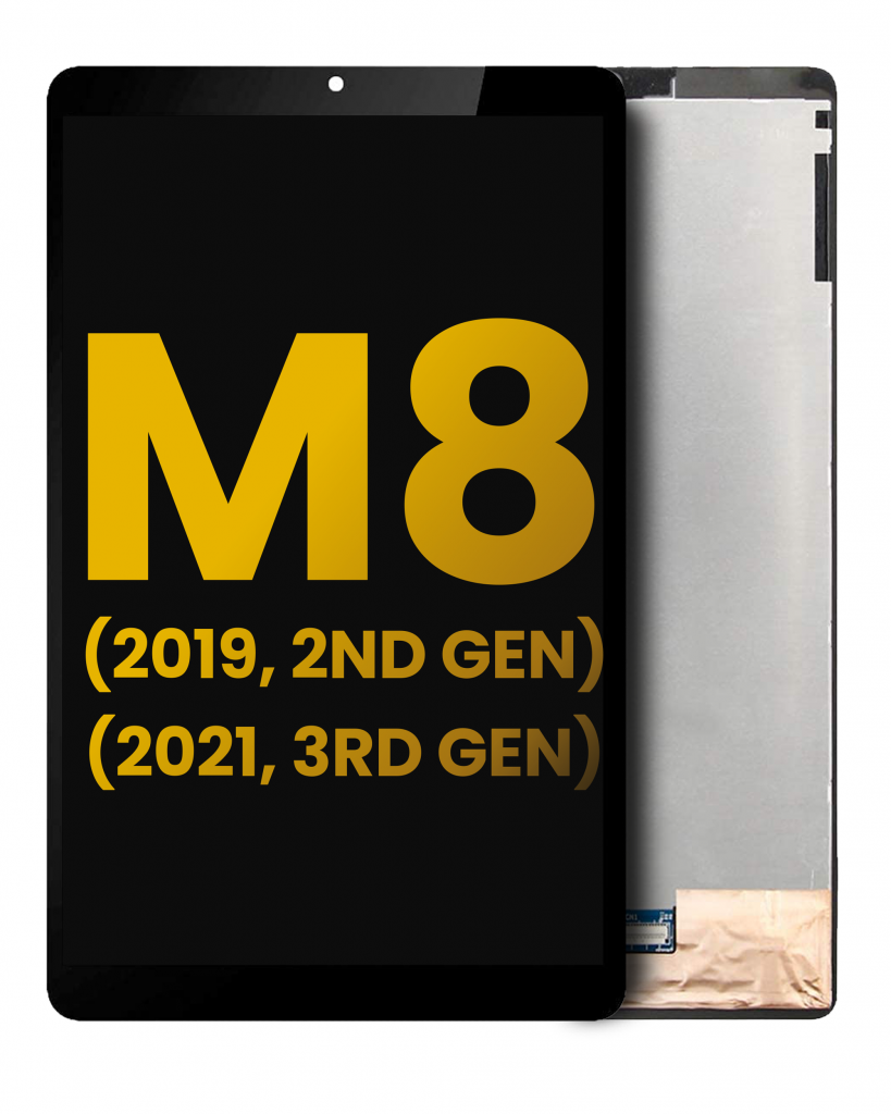 LCD Assembly Without Frame For Lenovo Tab M8 (2nd Gen / 3rd Gen) (Refurbished) (Black)