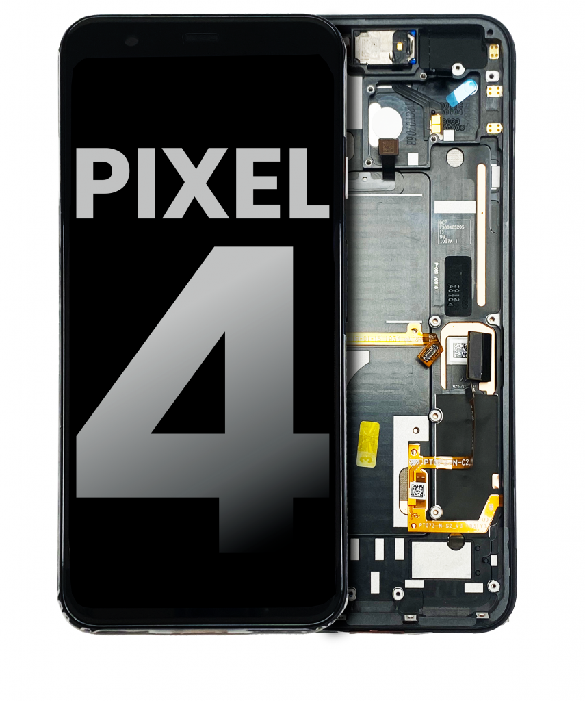 OLED Assembly With Frame For Google Pixel 4 (Used OEM Pull: Grade A) (Just Black Power Button)