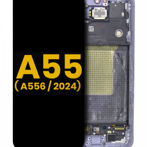 OLED Assembly With Frame For Samsung Galaxy A55 (A556 / 2024) (Refurbished) (Lilac)