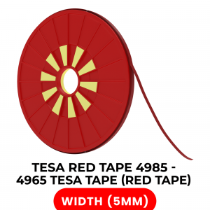 Double-Sided Polyester Red Tape (5MM X 25M) (Tesa Model # 4965)