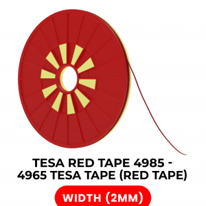 Double-Sided Polyester Red Tape (2MM X 25M) (Tesa Model # 4965)