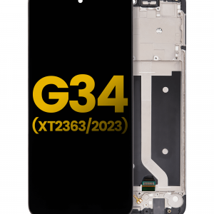 LCD Assembly With Frame For Motorola Moto G34 (XT2363 / 2023) / G45 5G (XT2369 / 2024) (Refurbished) (All Colors)