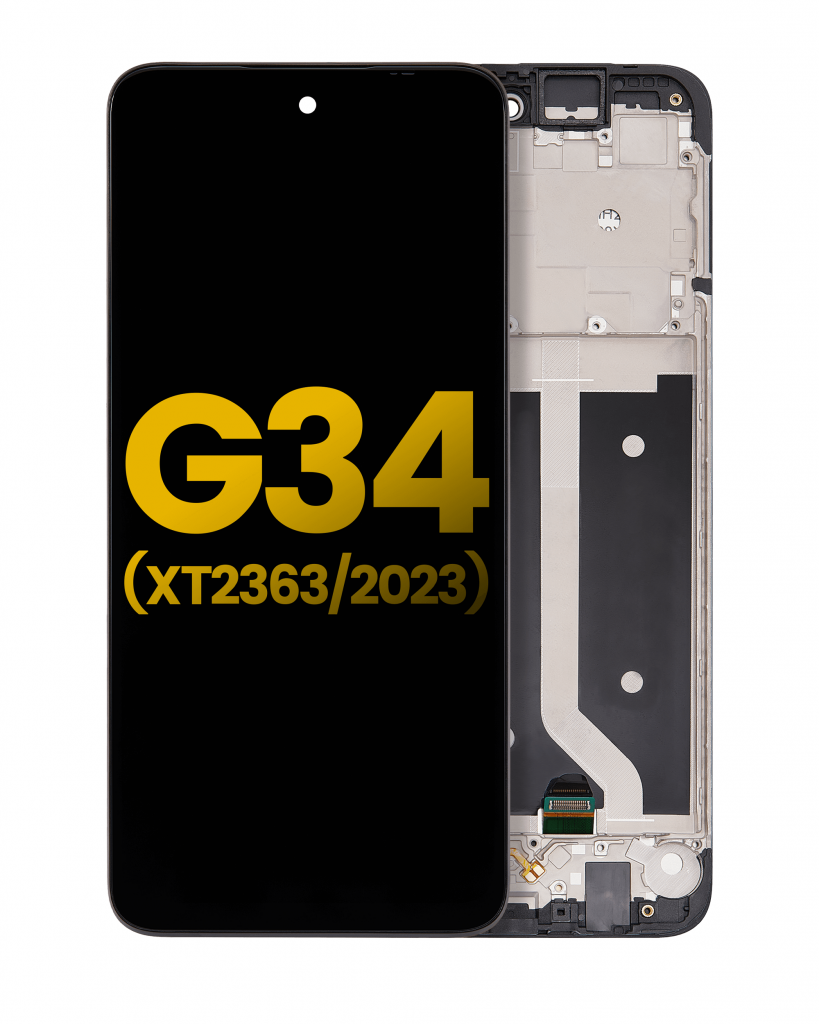 LCD Assembly With Frame For Motorola Moto G34 (XT2363 / 2023) / G45 5G (XT2369 / 2024) (Refurbished) (All Colors)