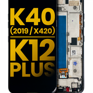 LCD Assembly With Frame For LG K40 (2019 / X420) / K12 Plus (Refurbished) (Gray)