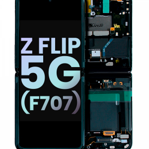 Inner OLED Assembly With Frame For Samsung Galaxy Z Flip 5G (F707) (Service Pack) (Mystic Gray)