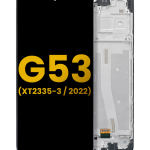 LCD Assembly With Frame For Motorola Moto G53 (XT2335 / 2022) (Refurbished) (All Colors)