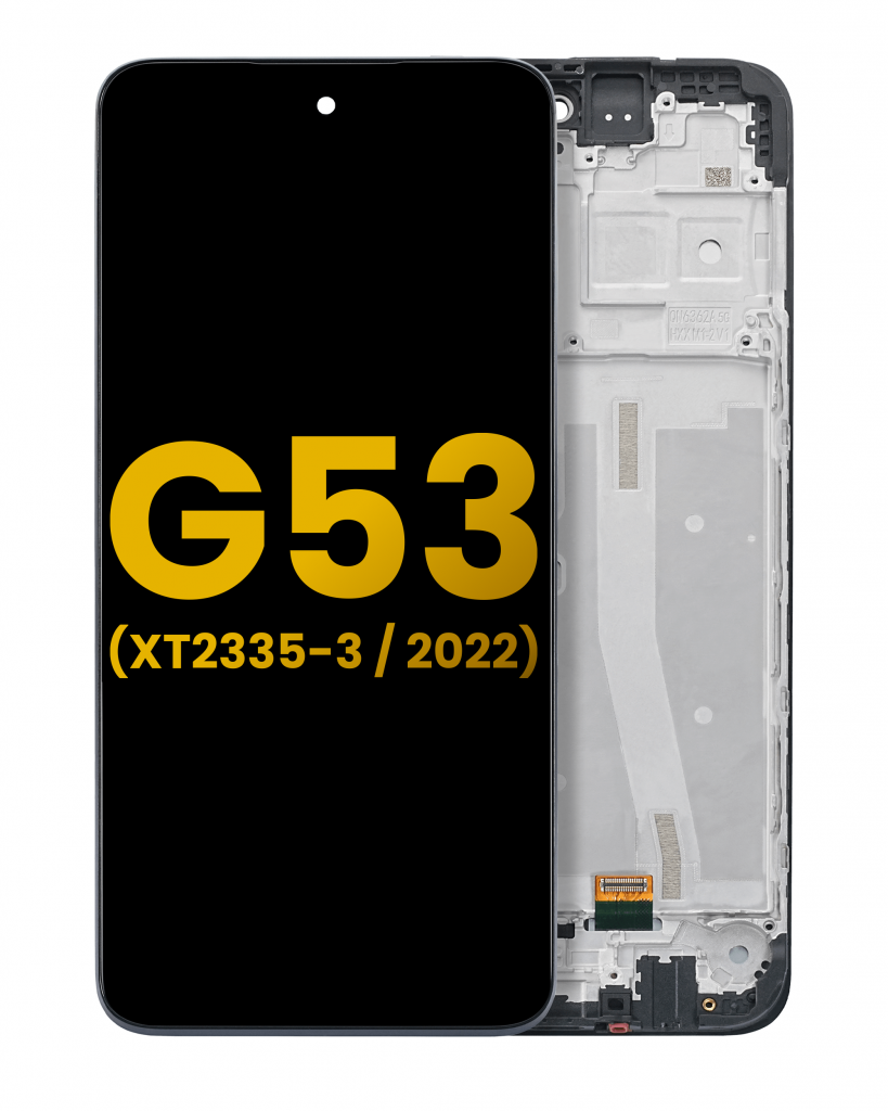 LCD Assembly With Frame For Motorola Moto G53 (XT2335 / 2022) (Refurbished) (All Colors)