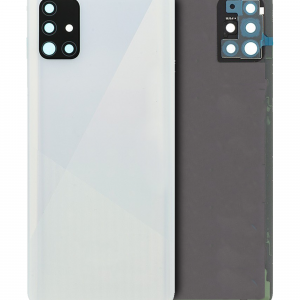 Back Cover Glass With Camera Lens For Samsung Galaxy A51 4G (A515 / 2020) (Service Pack) (Prism Crush White)