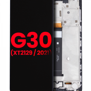 LCD Assembly With Frame For Motorola Moto G30 (XT2129 / 2021) (Aftermarket Plus) (Phantom Black)