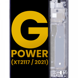 LCD Assembly With Frame For Motorola Moto G Power (XT2117 / 2021) (Refurbished) (Flash Gray)