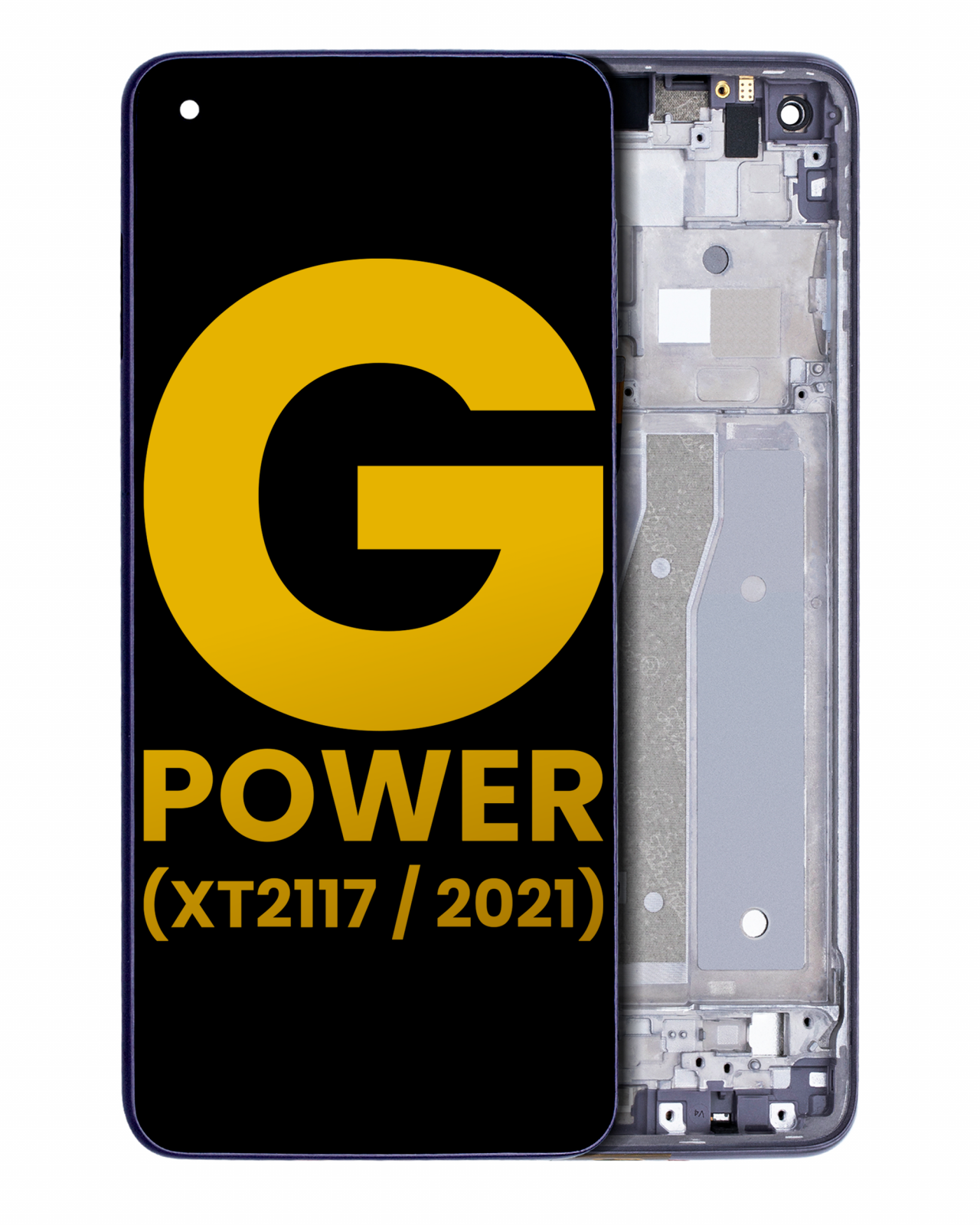 LCD Assembly With Frame For Motorola Moto G Power (XT2117 / 2021) (Refurbished) (Flash Gray)