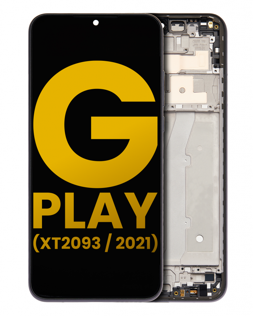 LCD Assembly With Frame For Motorola Moto G Play (XT2093 / 2021) (Refurbished) (Flash Gray)