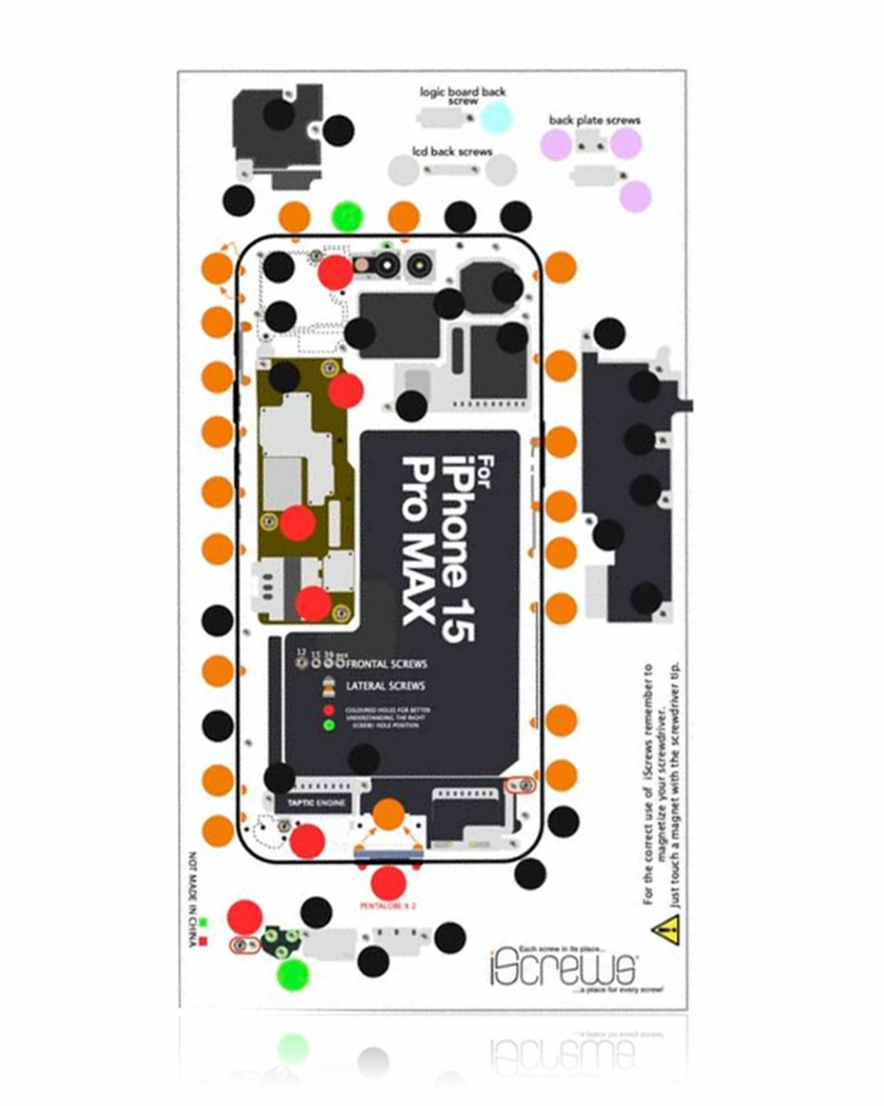 iScrews Position Mat For iPhone 15 Pro Max (dottorpod)