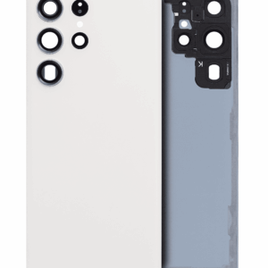Back Cover Glass With Camera Lens For Samsung Galaxy S23 Ultra 5G (No Logo) (Aftermarket Plus) (Cream)