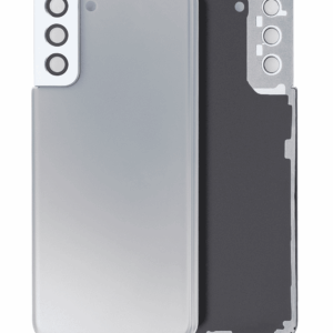 Back Cover Glass With Camera Lens For Samsung Galaxy S21 Plus (No Logo) (Aftermarket Plus) (Phantom Silver)