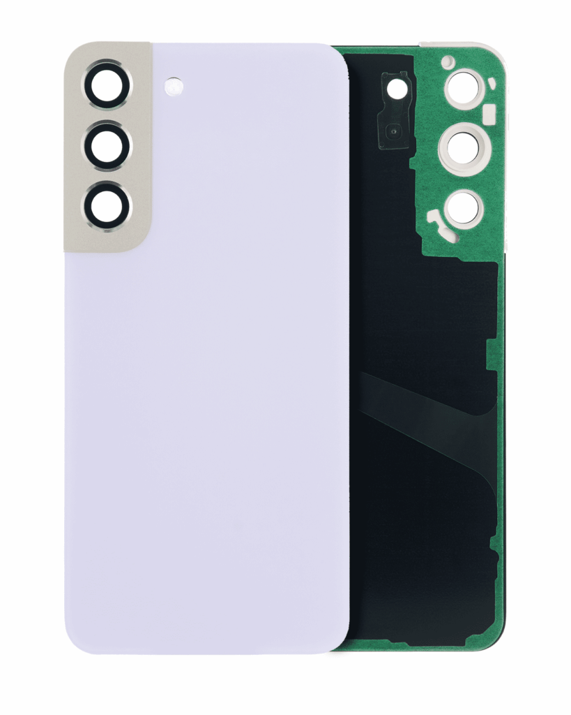 Back Cover Glass With Camera Lens For Samsung Galaxy S22 5G (No Logo) (Aftermarket Plus) (Violet)