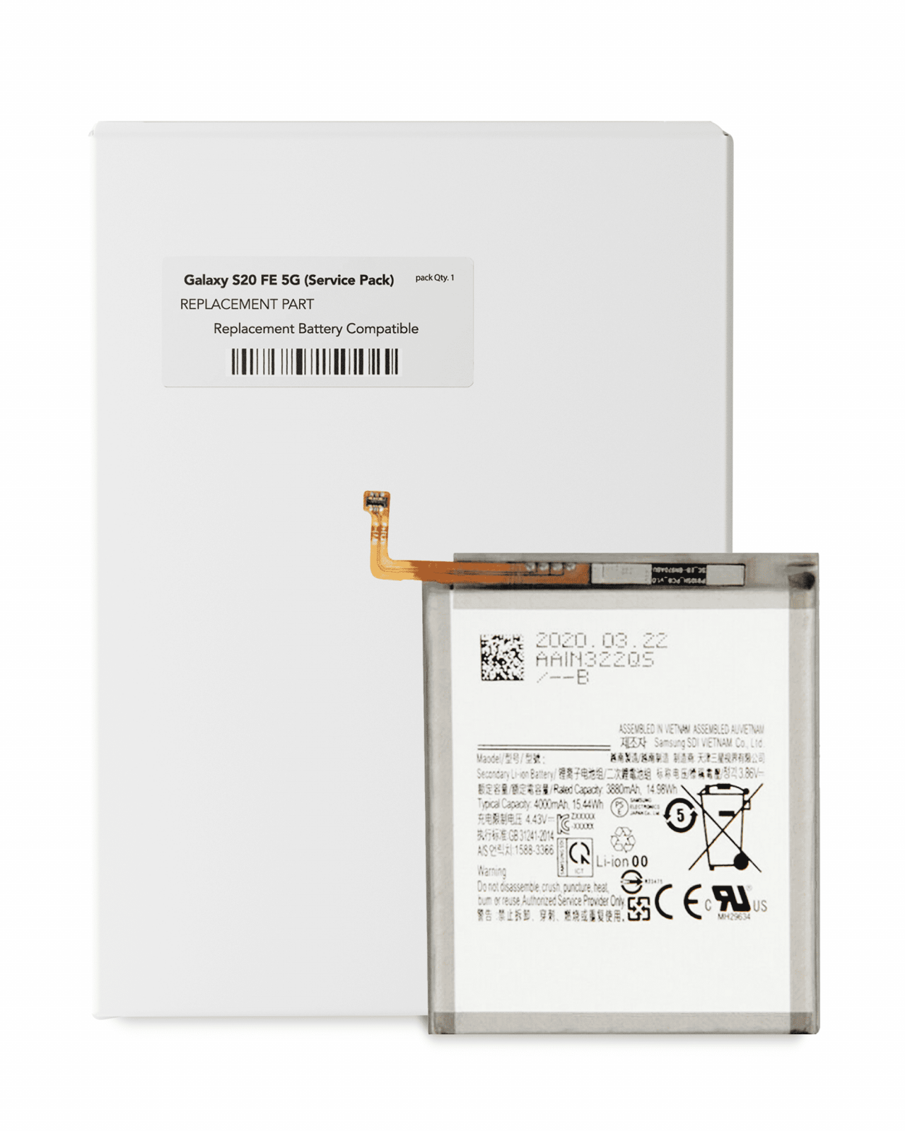 Replacement Battery For Samsung Galaxy S20 FE / A52 4G (A525 / 2021) / A52 5G (A526 / 2021) / A52s (A528 / 2021) (Service Pack)