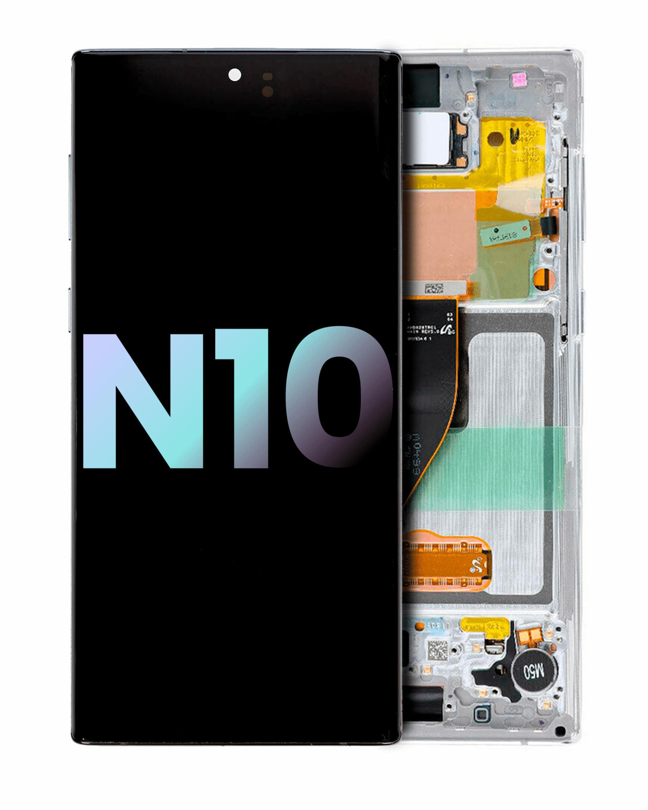 OLED Assembly With Frame For Samsung Galaxy Note 10 (Service Pack) (Aura Red)