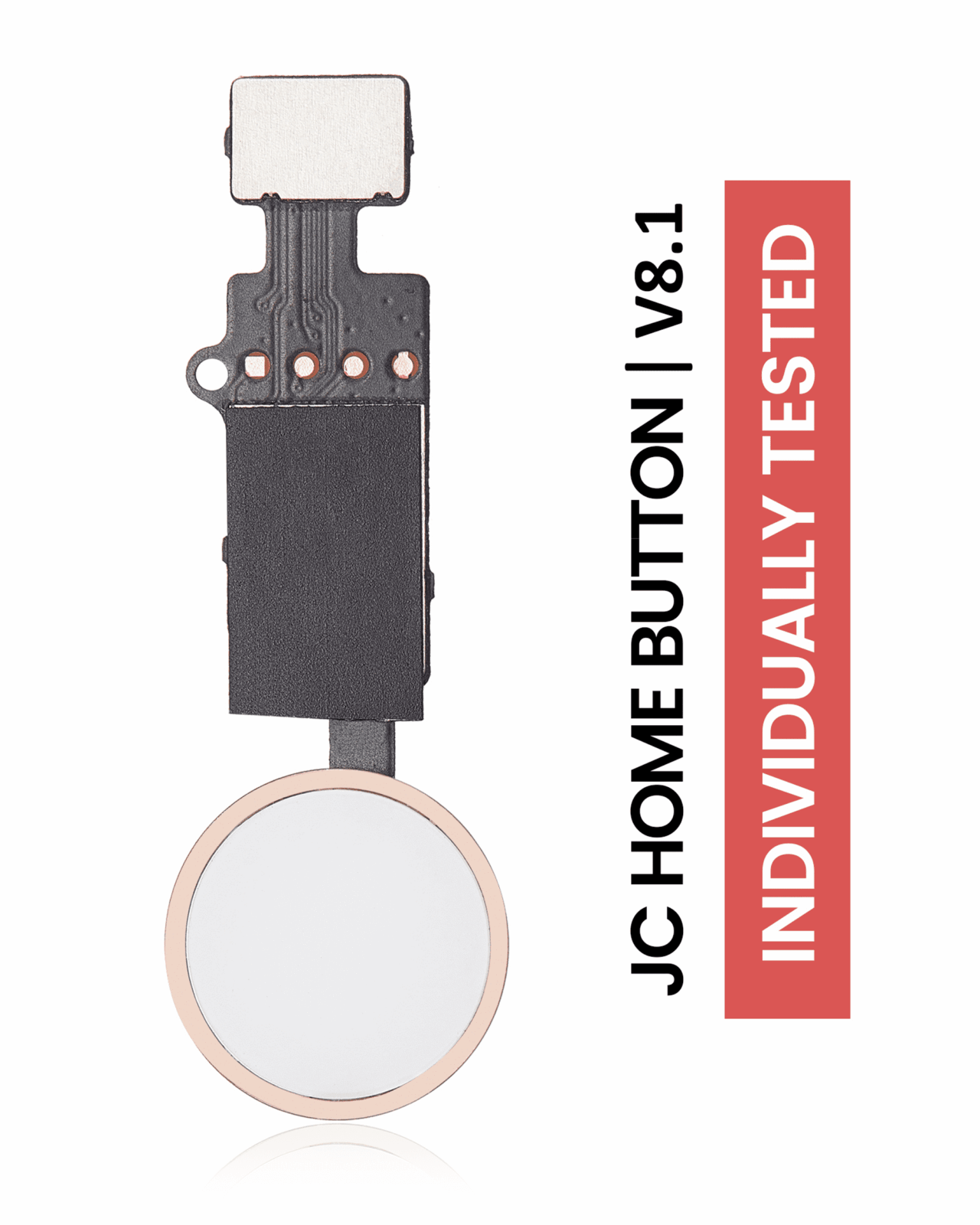Home Button Solution For iPhone 7 / 7 Plus / 8 / 8 Plus / SE (2020) / SE (2022) (Version 8.1 / JCID / Individually Tested For Functionality) (Rose Gold)