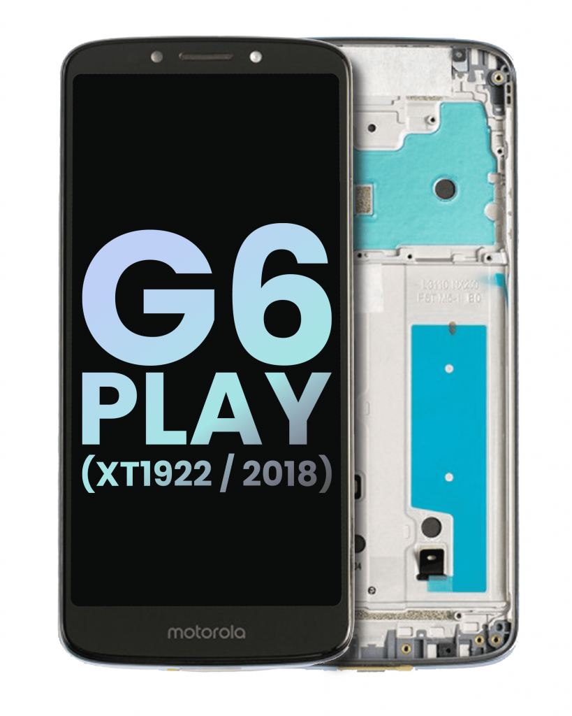 LCD Assembly With Frame For Motorola Moto G6 Play (XT1922 / 2018) (Genuine OEM) (Gray)
