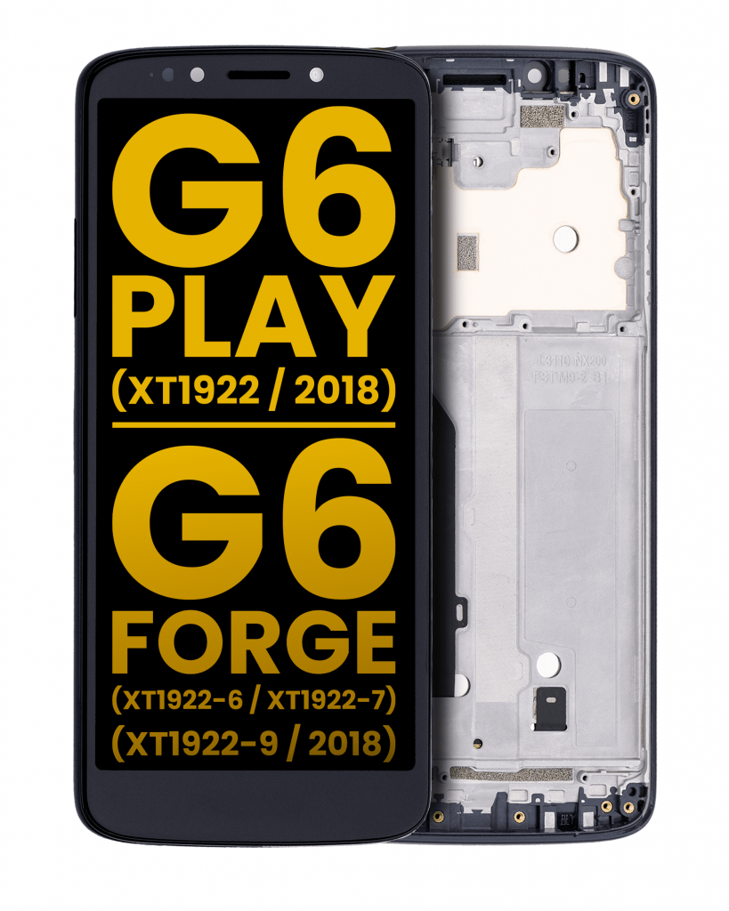 LCD Assembly With Frame For Motorola Moto G6 Play (XT1922 / 2018) / G6 Forge (XT1922-6 / XT1922-7 / XT1922-9 / 2018) (US Version) (Refurbished) (Black)