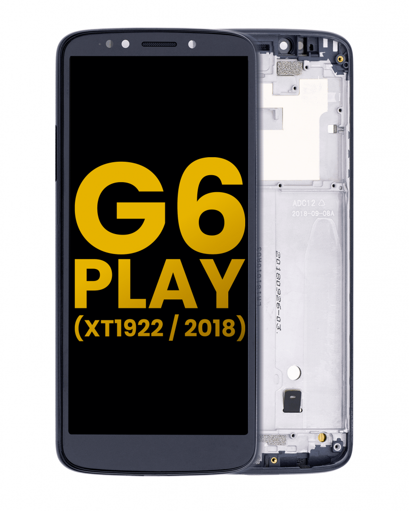 LCD Assembly With Frame For Motorola Moto G6 Play (XT1922 / 2018) (International Version) (Refurbished) (Black)