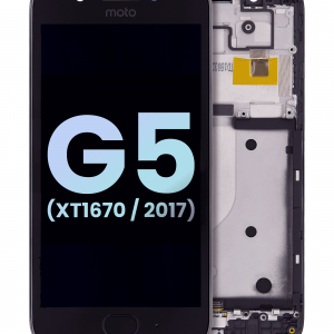 LCD Assembly With Frame For Motorola Moto G5 (XT1670 / 2017) (Genuine OEM) (Black)