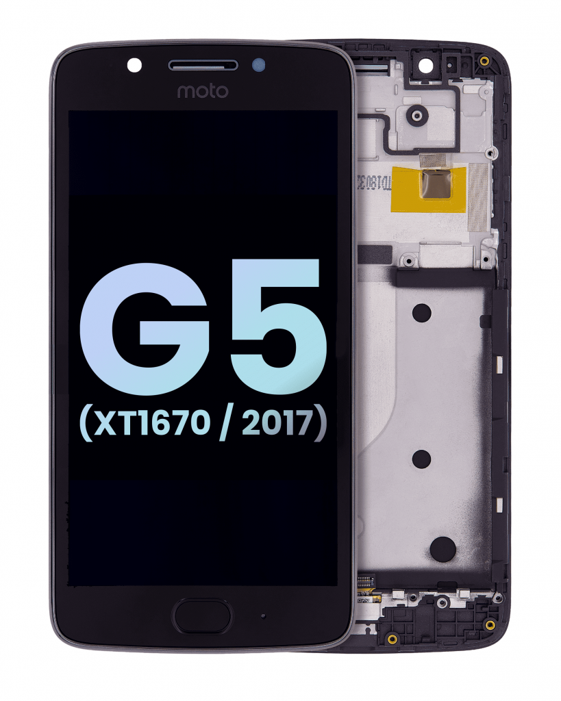LCD Assembly With Frame For Motorola Moto G5 (XT1670 / 2017) (Genuine OEM) (Black)