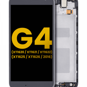 LCD Assembly With Frame For Motorola Moto G4 (XT1620 / XT1621 / XT1622 / XT1625 / XT1626 / 2016) (Refurbished) (Black)