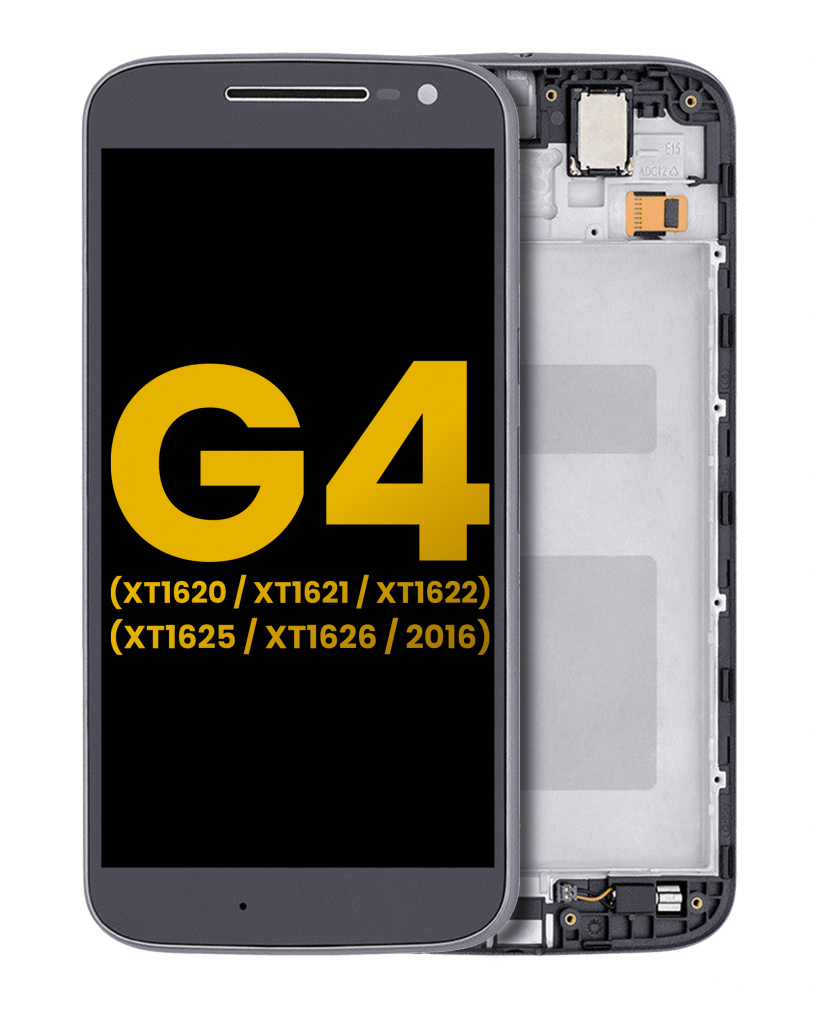 LCD Assembly With Frame For Motorola Moto G4 (XT1620 / XT1621 / XT1622 / XT1625 / XT1626 / 2016) (Refurbished) (Black)