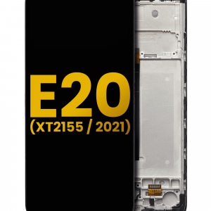 LCD Assembly With Frame For Motorola Moto E20 (XT2155 / 2021) (Refurbished) (Black)