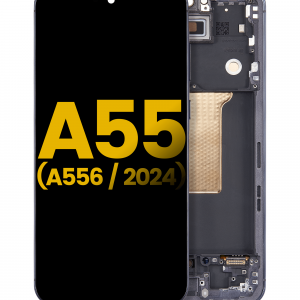 OLED Assembly With Frame For Samsung Galaxy A55 (A556 / 2024) (Refurbished) (Navy)