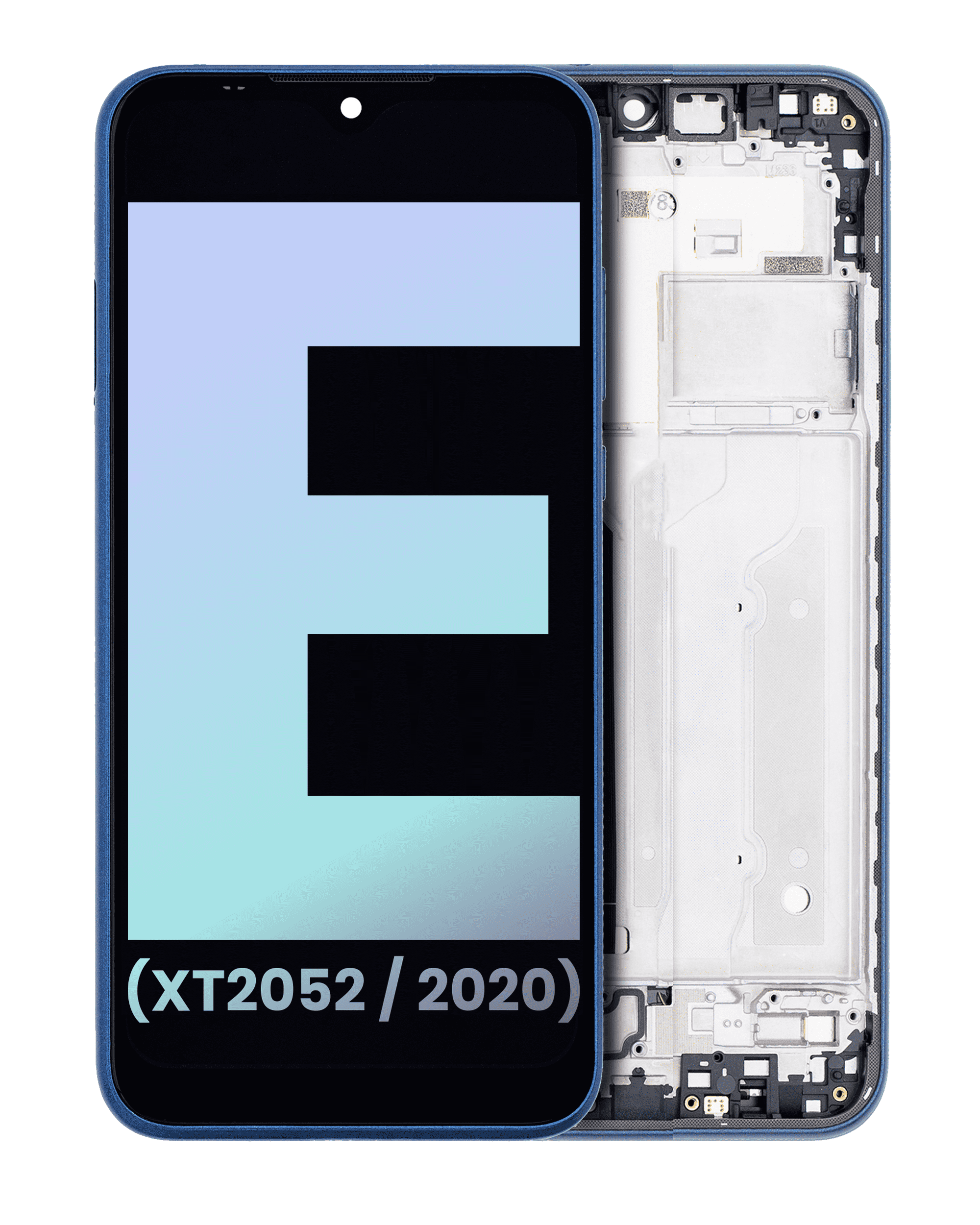 LCD Assembly With Frame For Motorola Moto E (XT2052 / 2020) (Genuine OEM) (Midnight Blue)