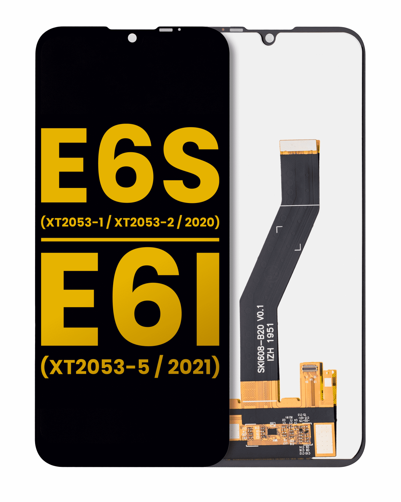LCD Assembly Without Frame For Motorola Moto E6s (XT2053-1 / XT2053-2 / 2020) / E6i (XT2053-5 / 2021) (Refurbished) (All Colors)